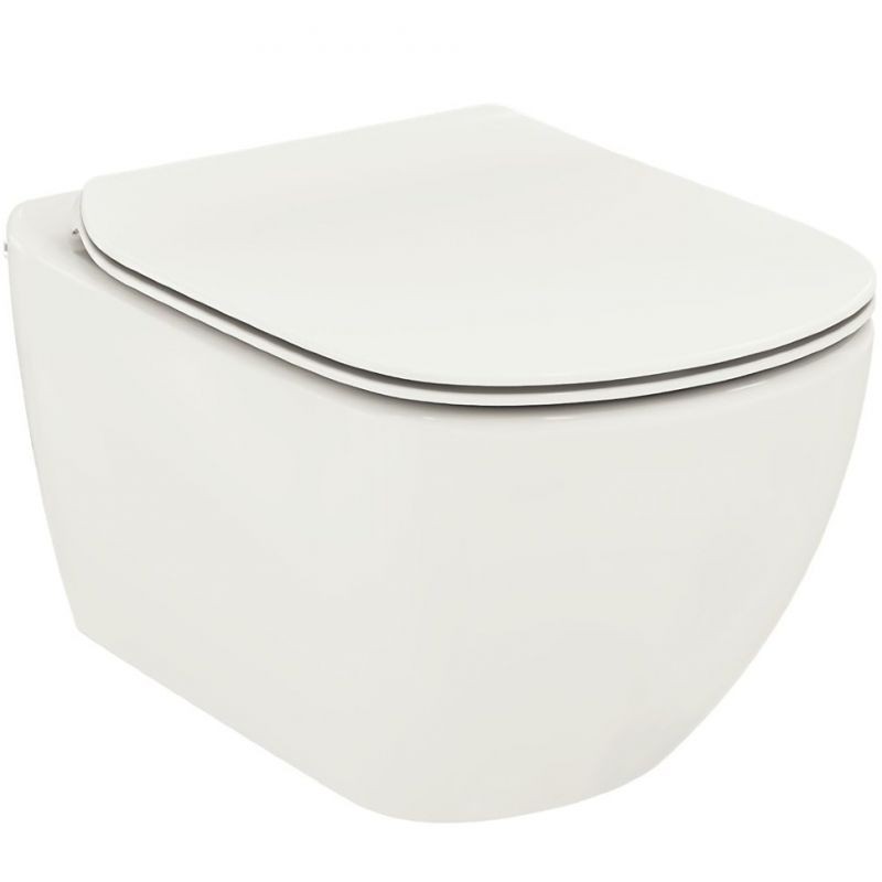 VAS WC TESI SUSPENDAT AQUABLADE, 53.5X36.5, FIXARE COMPLET ASCUNSA, ALB MAT